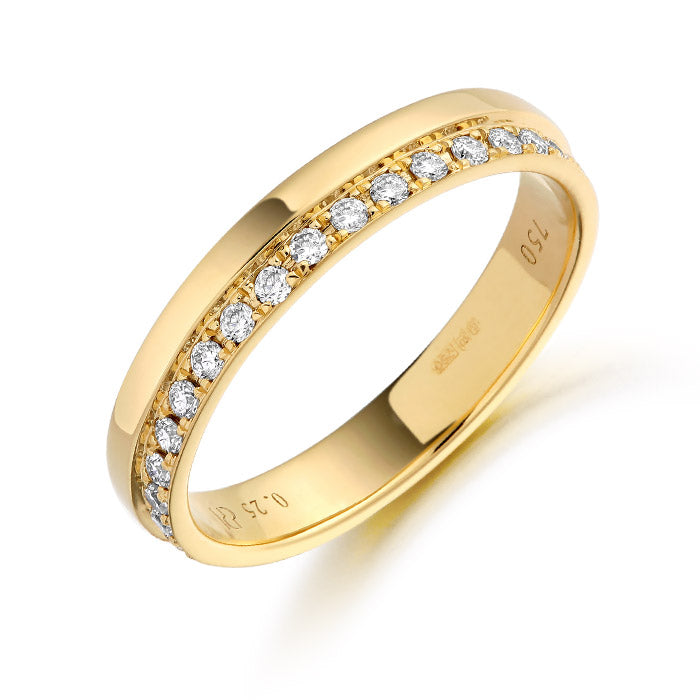 18ct gold online diamond wedding band