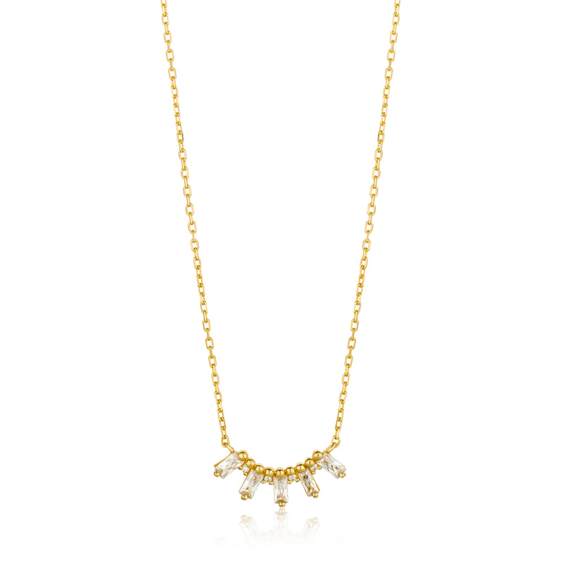 ANIA HAIE "GOLD GLOW SOLID BAR" NECKLACE
