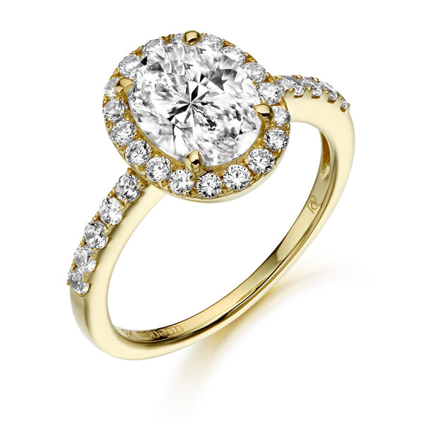 9ct Yellow Gold Elliptic CZ Ring