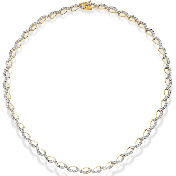 9ct Gold CZ Necklace