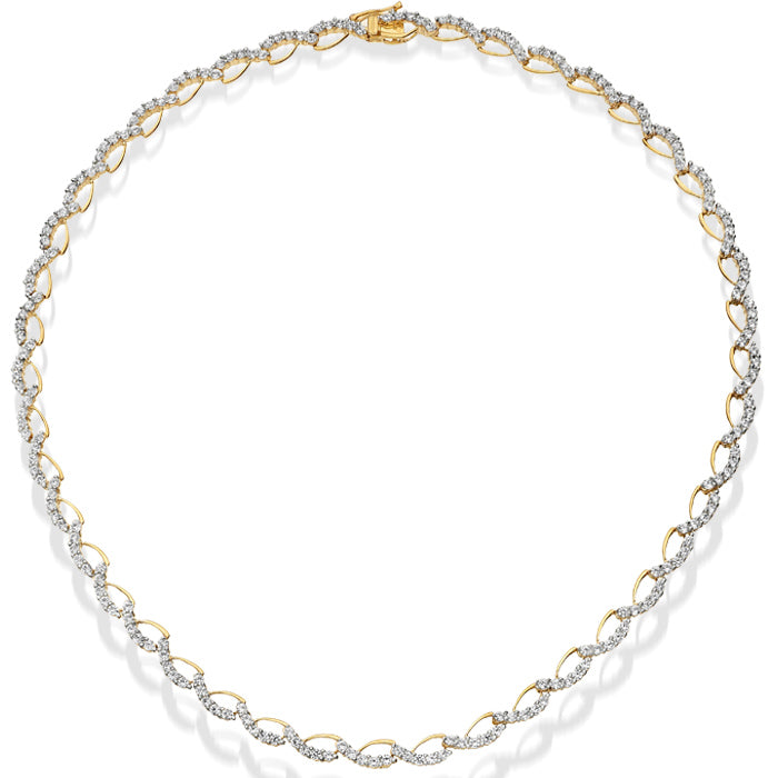 9ct Gold CZ Necklace