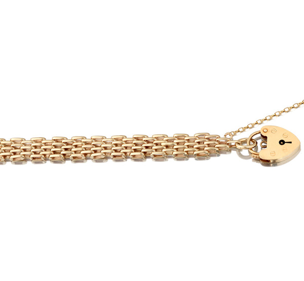 9ct Gold Panther Link Gate Bracelet