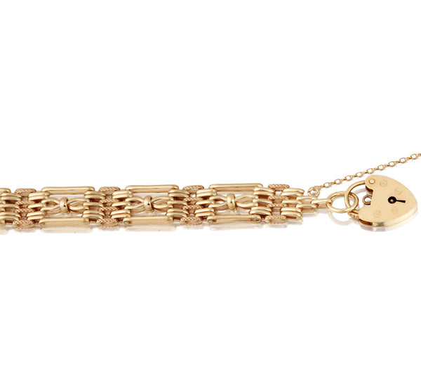 9ct Gold Handmade Gate Bracelet