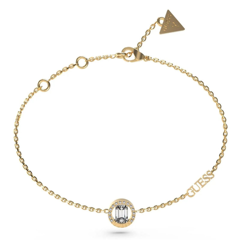 Women's Bracelet Tiny Dancer Round Crystals Gold Tone