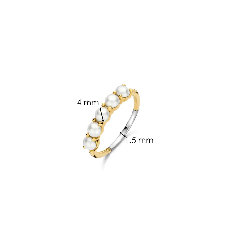 TI SENTO gold-plated ring