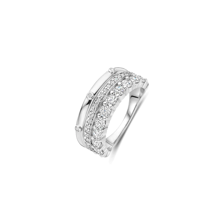 TI SENTO platinum-plated silver Ring