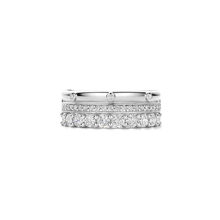 TI SENTO platinum-plated silver Ring
