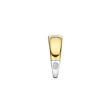 gold ring with oval cz stone