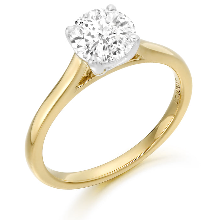 18 carat yellow gold diamond engagement ring