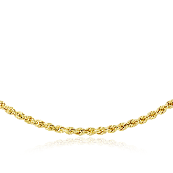 9 carat YELLOW GOLD ROPE CHAIN Necklace