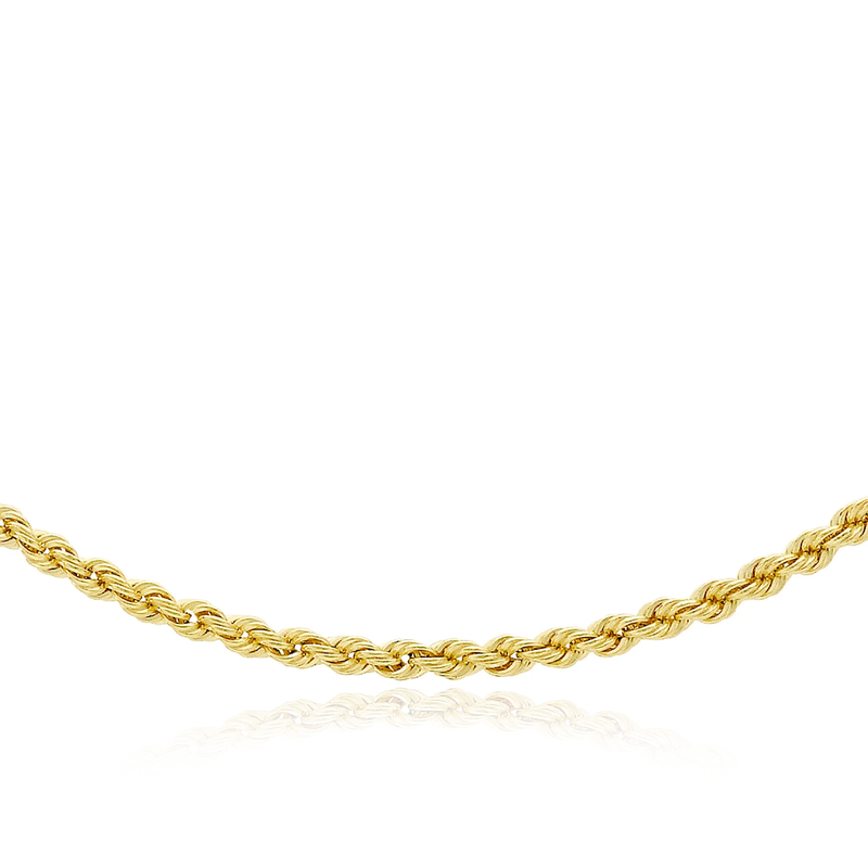 9 carat YELLOW GOLD ROPE CHAIN Necklace