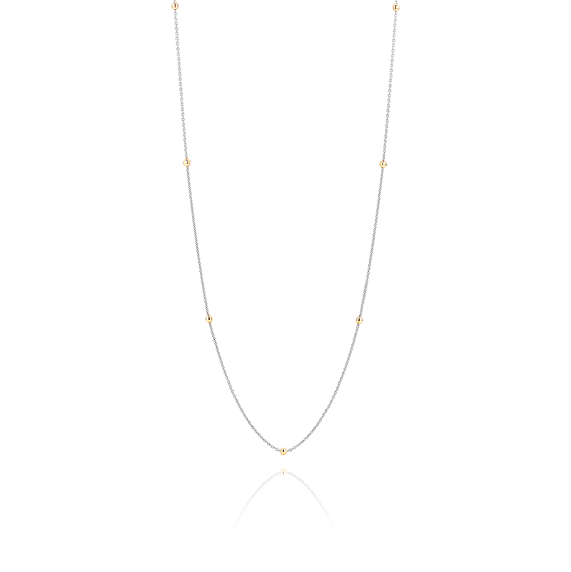  yellow-gold plated stones of this TI SENTO silver necklace are linked together by silver radiance