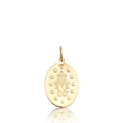 9ct Yellow Gold Miraculous Medal (Medium)