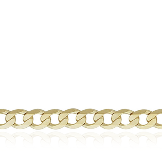 9 carat yellow gold curb chain necklace