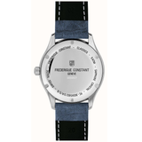 Frederique Constant Classics Index Automatic blue leather strap bracelet steel case blue dial Watch