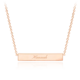 Rose Gold Horizontal Bar Necklace