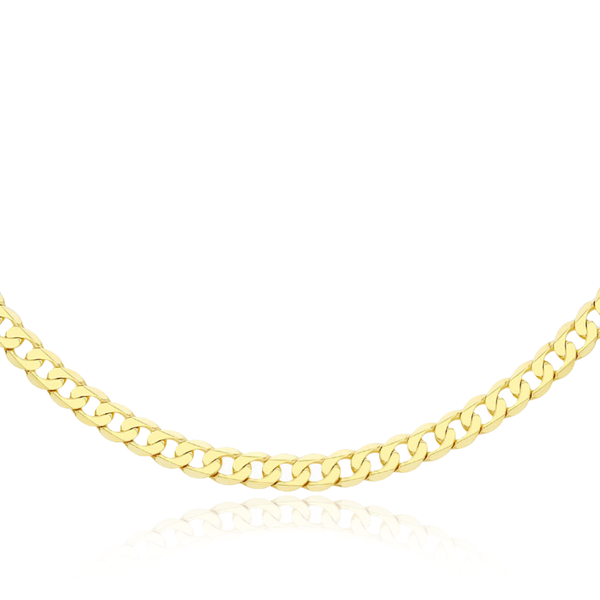 sterling silver yellow gold plated curb chain necklace