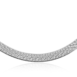 sterling silver textured herringbone snake chain necklace