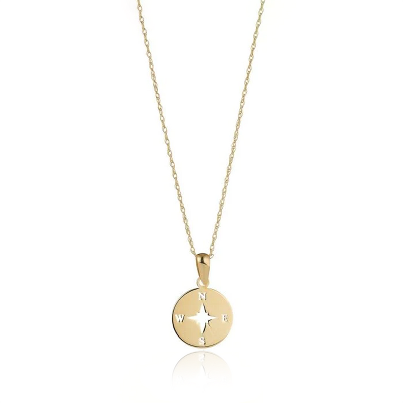 9ct Yellow Compass Necklace