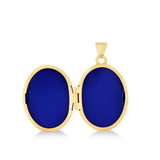 9ct Gold Engraved Oval Locket Pendant