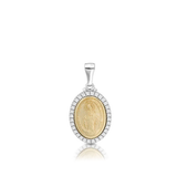 9ct Gold CZ Miraculous Medal