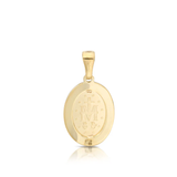 9ct Gold Miraculous Medal with Milgrain Edge
