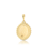 9ct Gold Miraculous Medal Studded with Pearls