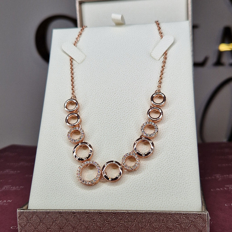 cristallo rose gold cz neckalce