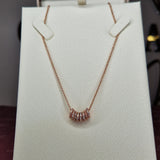 cristallo rose gold cz necklace