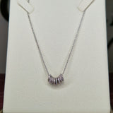 cristallo silver cz necklace