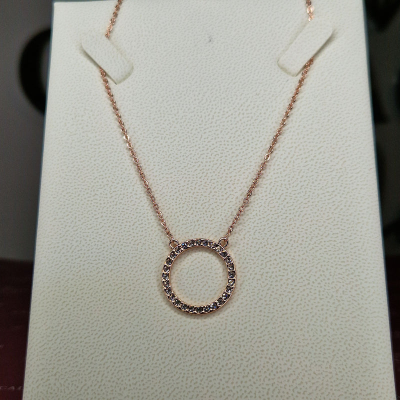 cristallo rose gold cz necklace