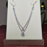 cristallo silver cz necklace