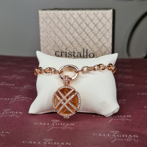 cristallo rose gold cz bracelet