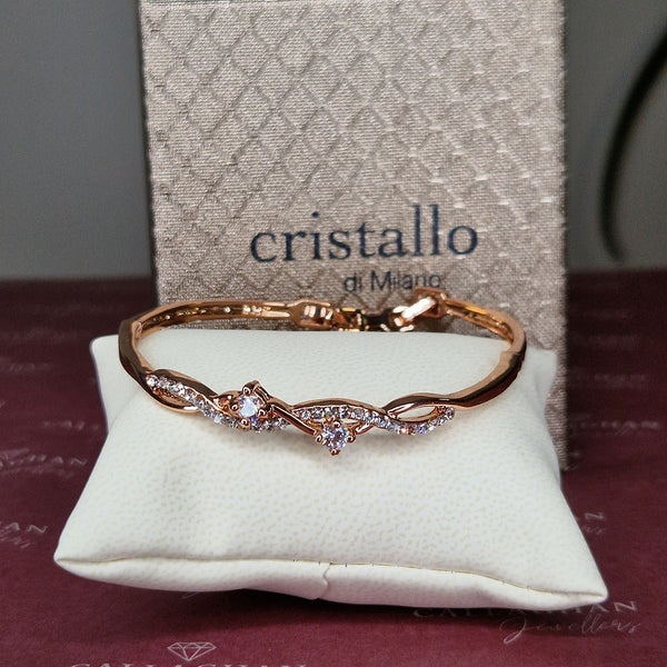 cristallo yellow gold cz bracelet