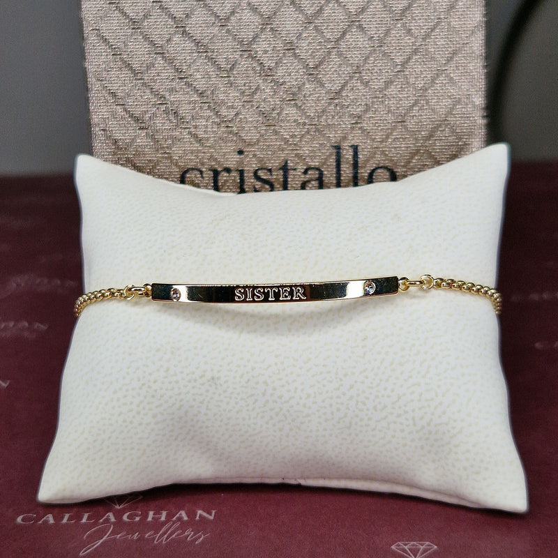 cristallo bracelet cz engraved