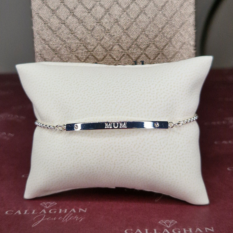 cristallo bracelet cz engraved