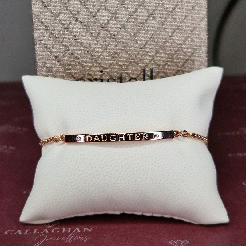 cristallo bracelet cz engraved