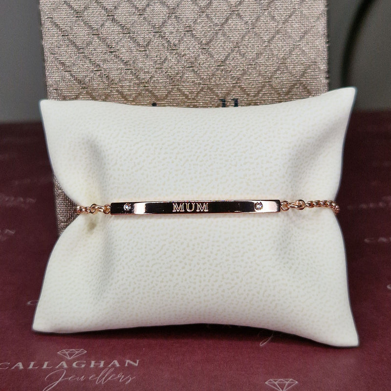 cristallo bracelet cz engraved