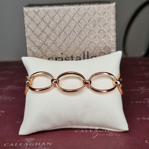 cristallo bracelet rose gold link