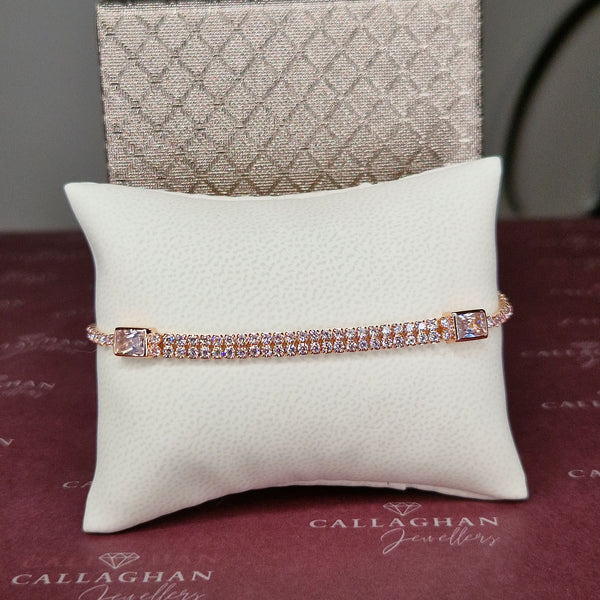 cristallo bracelet rose gold cz