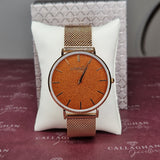 cristallo yellow gold orange sparkle watch