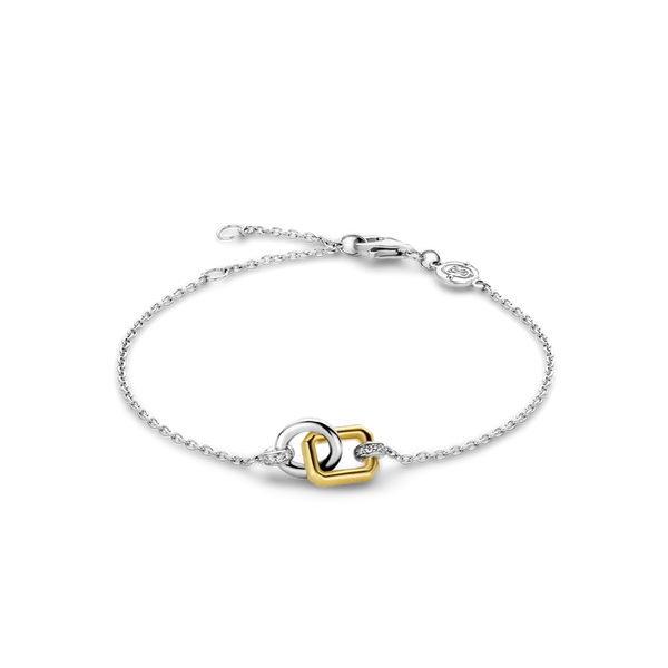 TI SENTO gold-plated link bracelet
