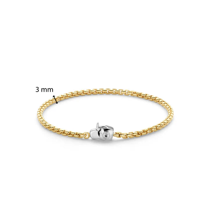 TI SENTO fine chain gold-plated bracelet