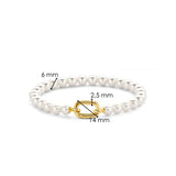 ti sento milano yellow gold pearl bracelet