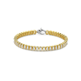 TI SENTO gold-plated silver Tennis Bracelet, a captivating design that celebrates the interplay of silver and yellow gold