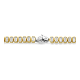 TI SENTO gold-plated silver Tennis Bracelet, a captivating design that celebrates the interplay of silver and yellow gold