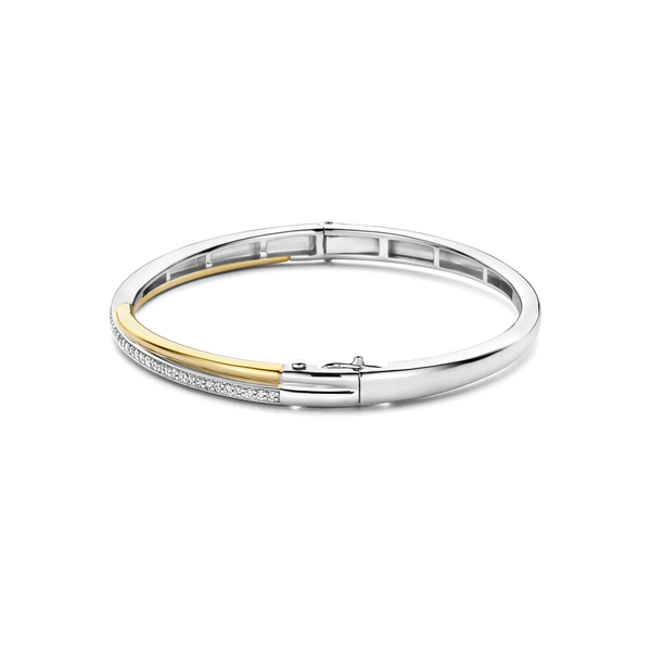 TI SENTO gold-plated silver Bangle Bracelet