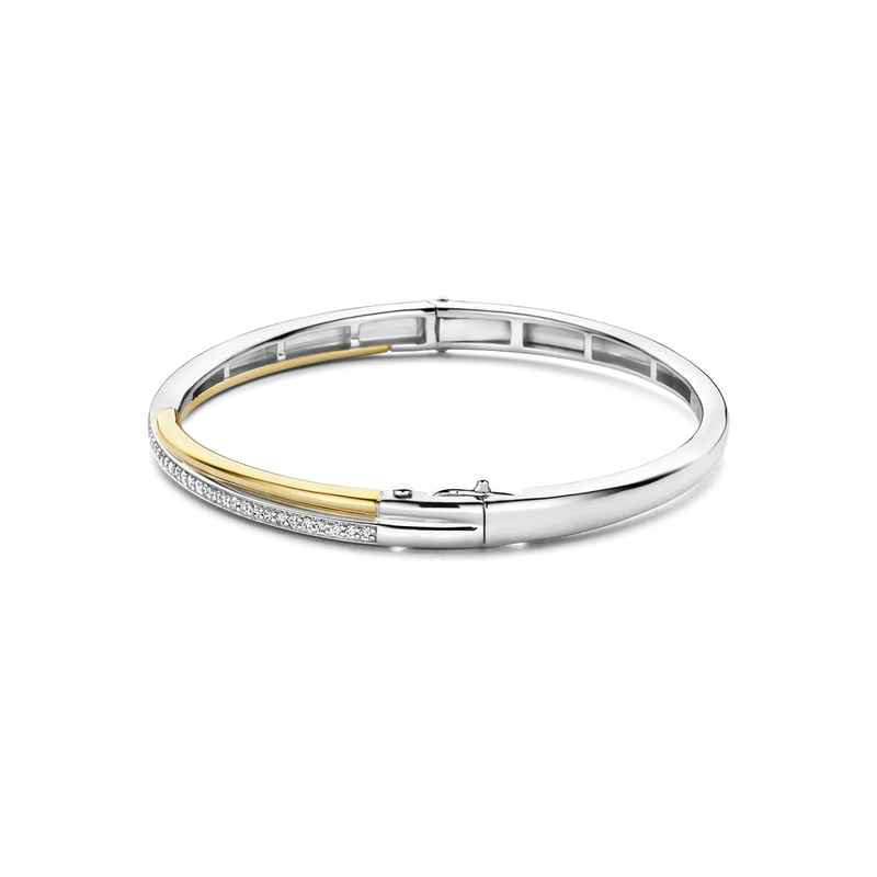 TI SENTO gold-plated silver Bangle Bracelet