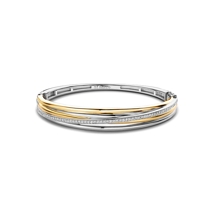 TI SENTO gold-plated silver Bangle Bracelet