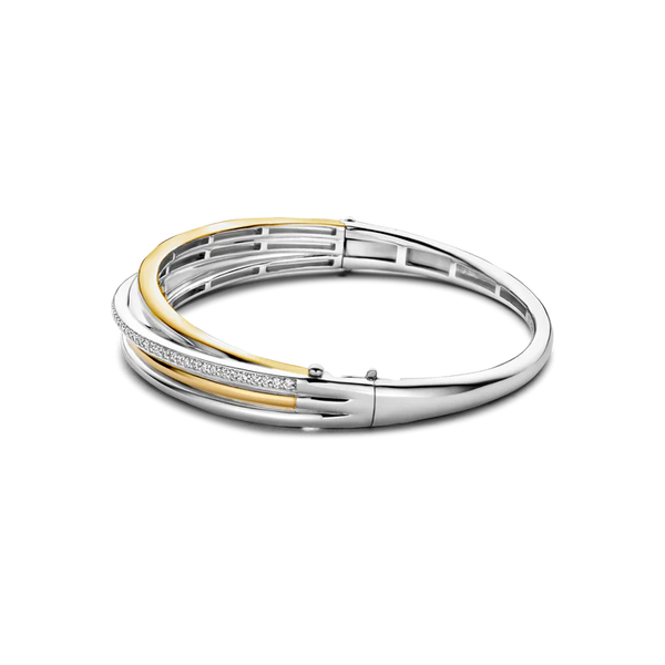 TI SENTO gold-plated silver Bangle Bracelet